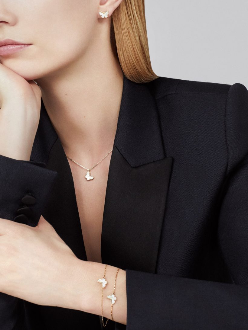 Van Cleef & Arpels Sweet Alhambra butterfly earstuds