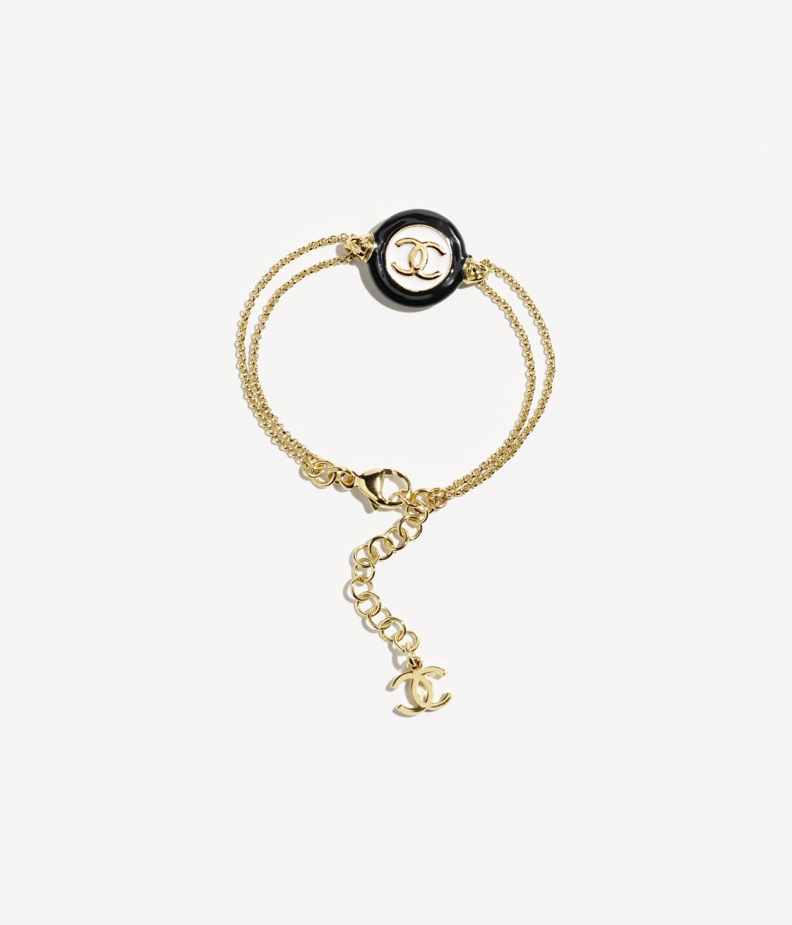 Round black double c bracelet