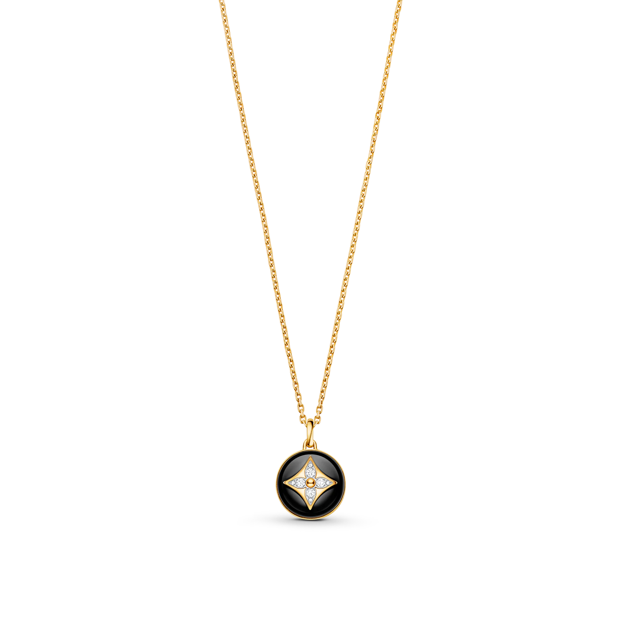 Louis Vuitton B Blossom Medallion, Yellow Gold, White Gold, Onyx And Diamonds