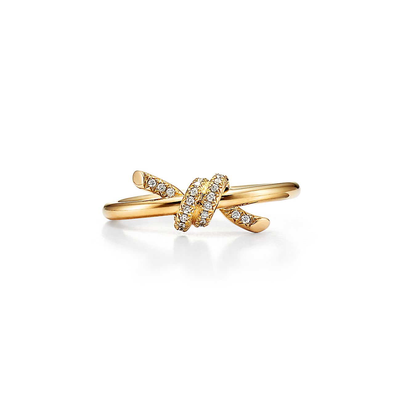 Tiffany & Co. Knot Ring in Yellow Gold with Diamonds