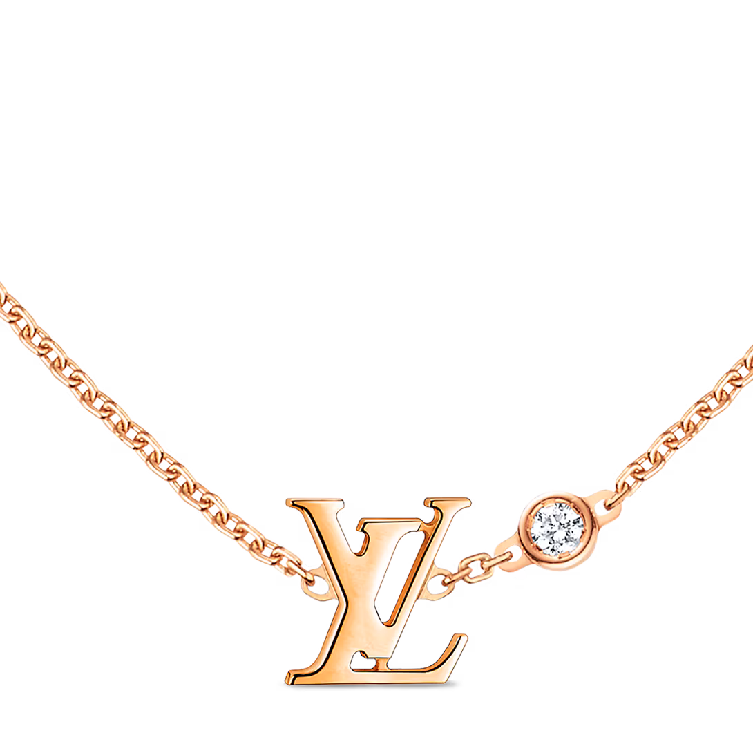 Louis Vuitton Idylle Blossom LV Pendant, Pink Gold and Diamond Q93655