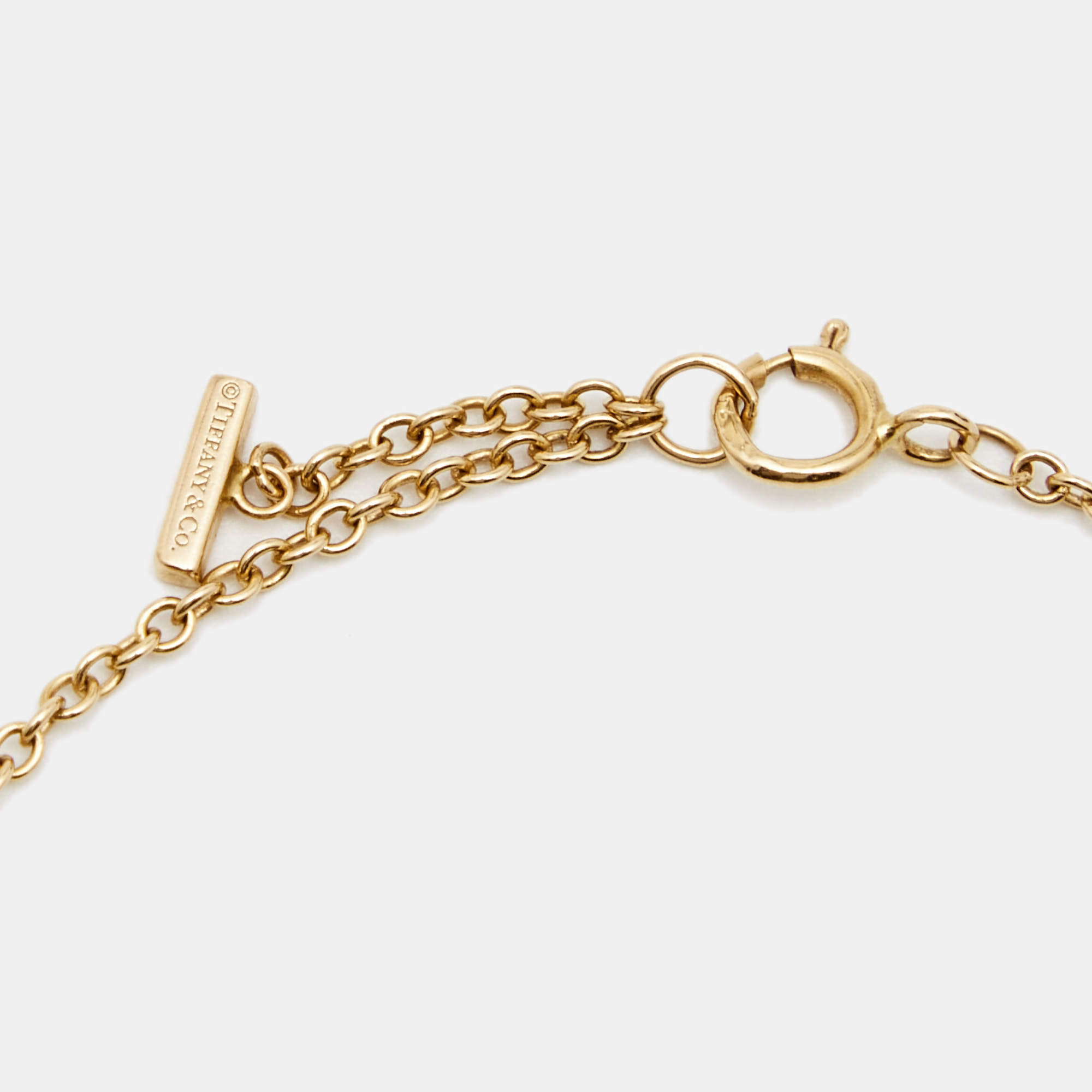 Tiffany & Co. T Smile Stainless steel and gold plating Yellow Gold Mini Bracelet