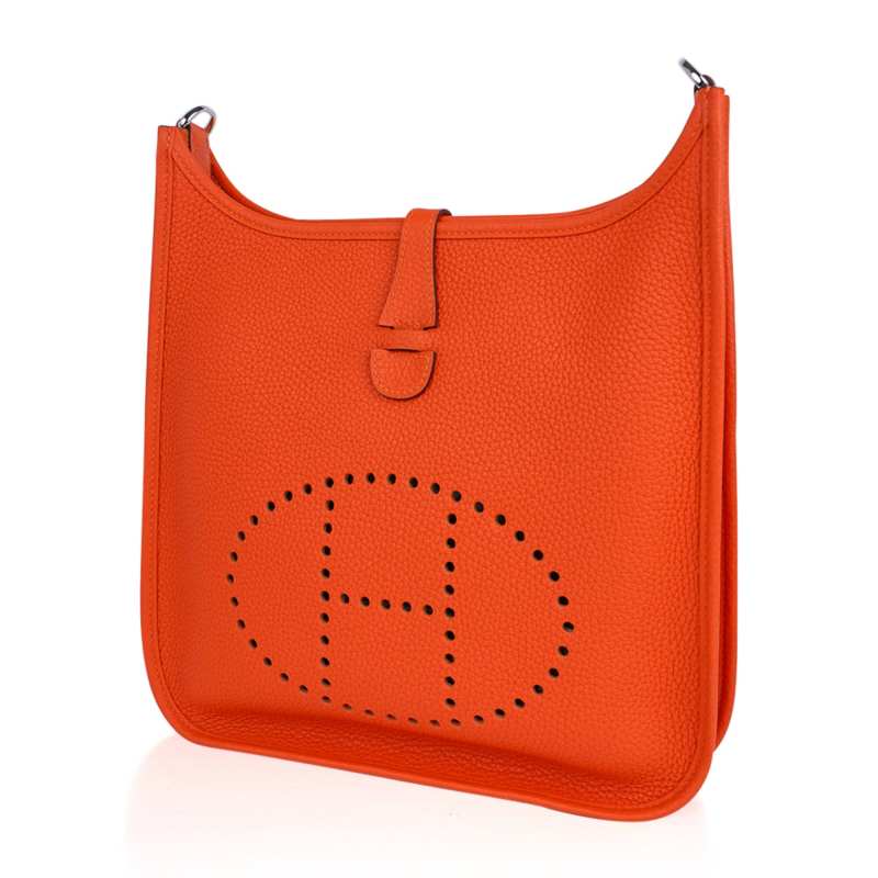 Evelyne PM Bag Feu Orange Palladium Hardware Clemence Leather