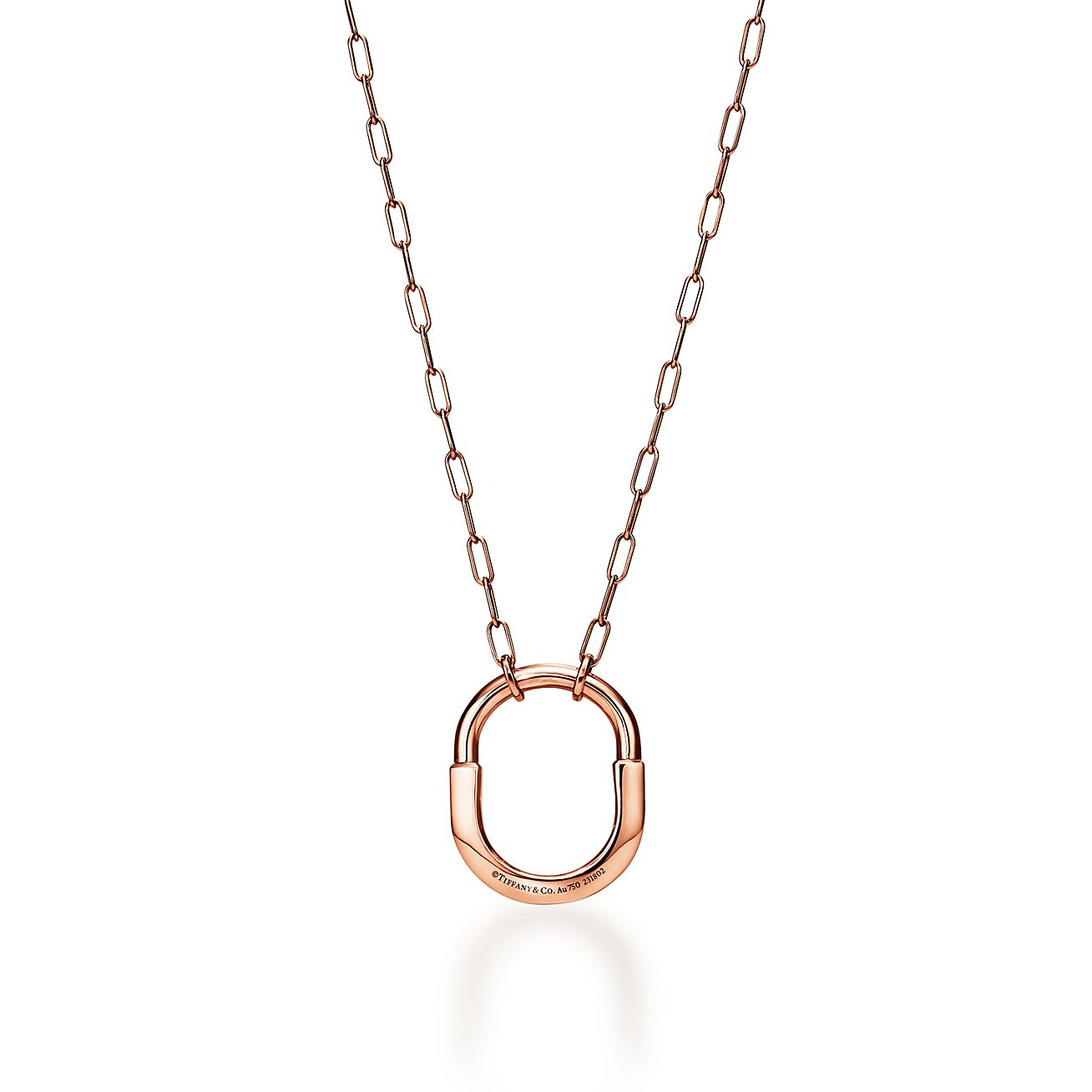 Tiffany & Co. Lock Pendant in Rose Gold, Medium