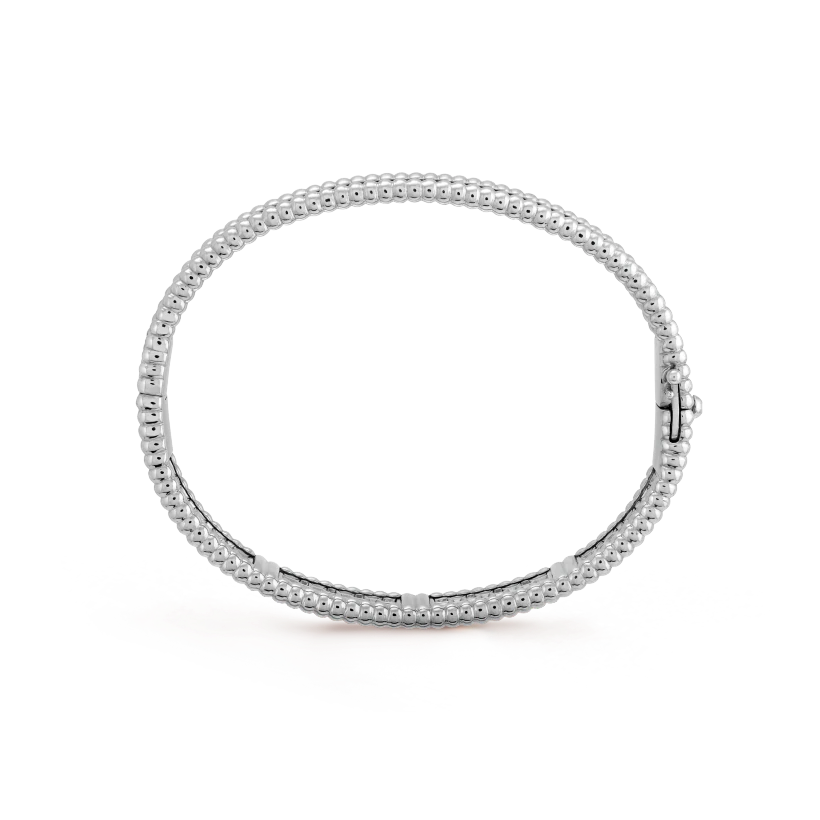 Van Cleef & Arpels Perlee diamonds bracelet, 3 rows, small model