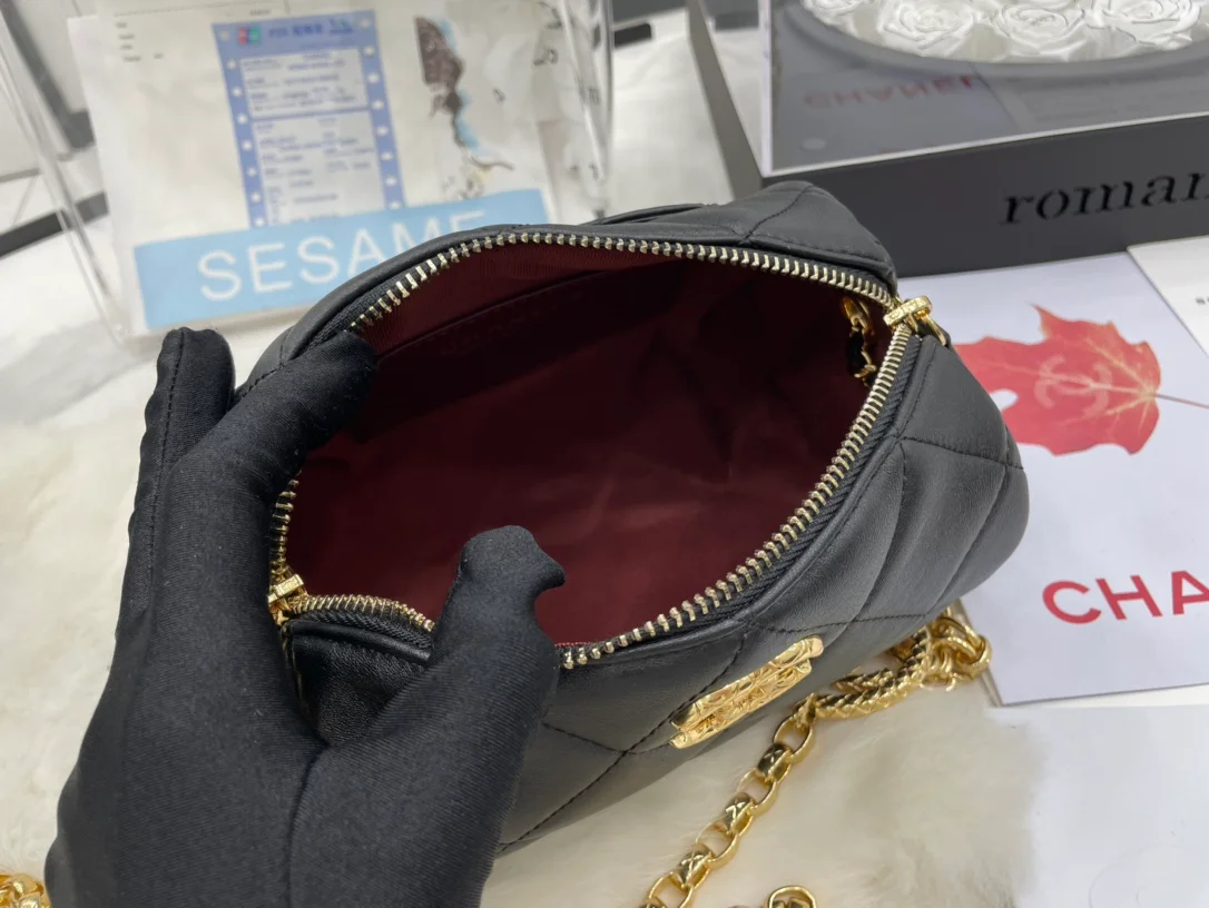 Chanel Bowling Mini Black Bag For Women 11cm/4.3in AS3384 B08482 94305