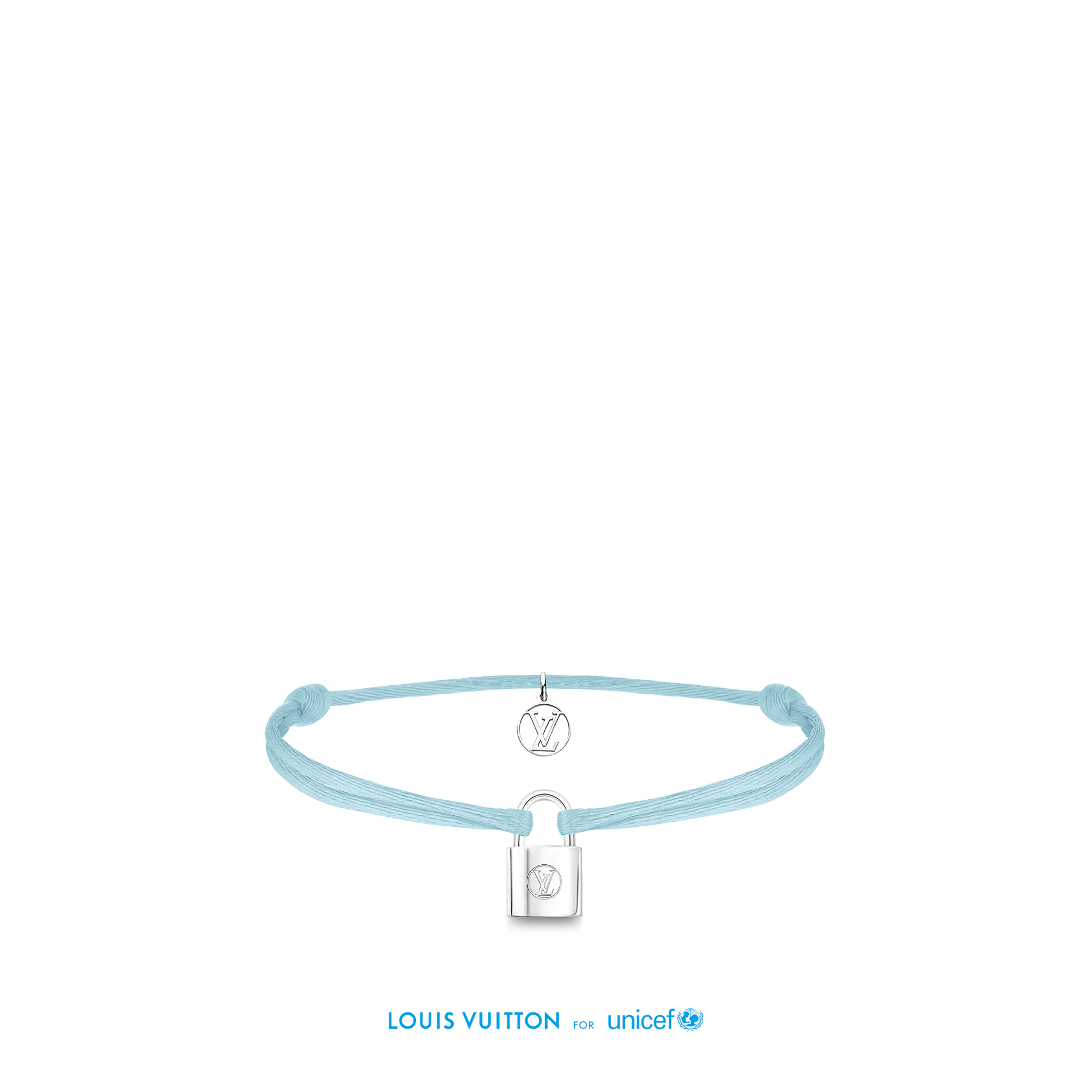 Louis Vuitton Silver Doudou Bracelet, Recycled SiLVer And Organic Cotton Cord