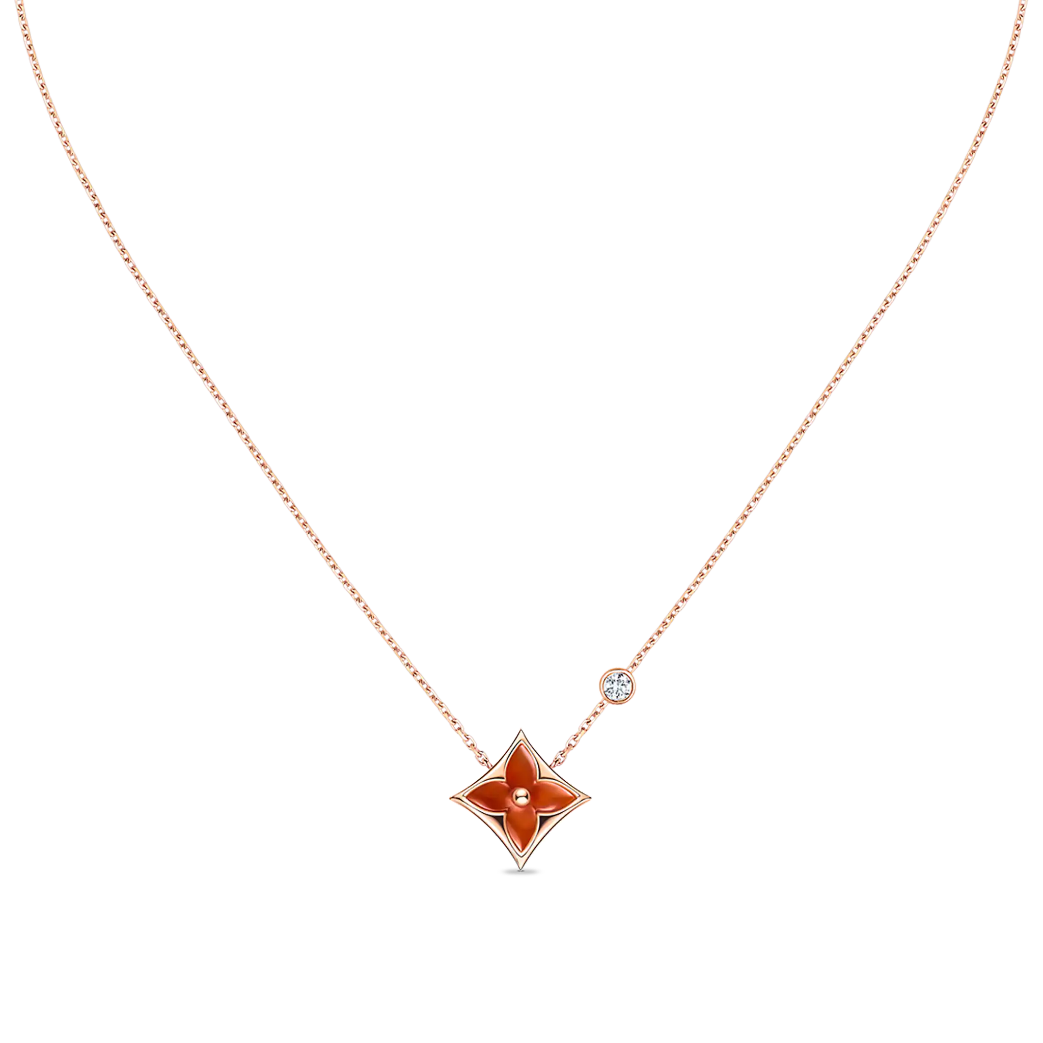 Louis Vuitton Color Blossom BB Star Pendant, Pink Gold, Cornelian And Diamond