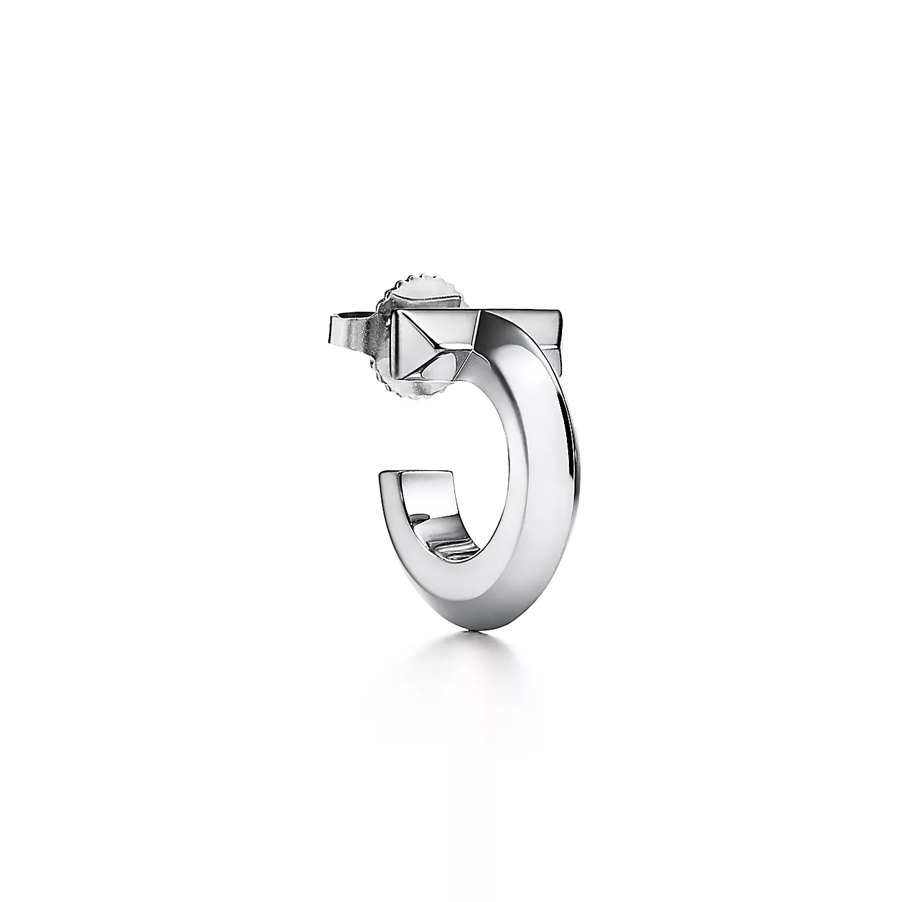 Tiffany & Co. T T1 Hoop Earrings in White Gold