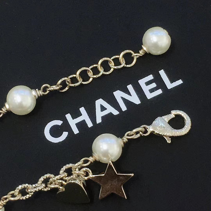 Pentagram Double C Pearl Bracelet