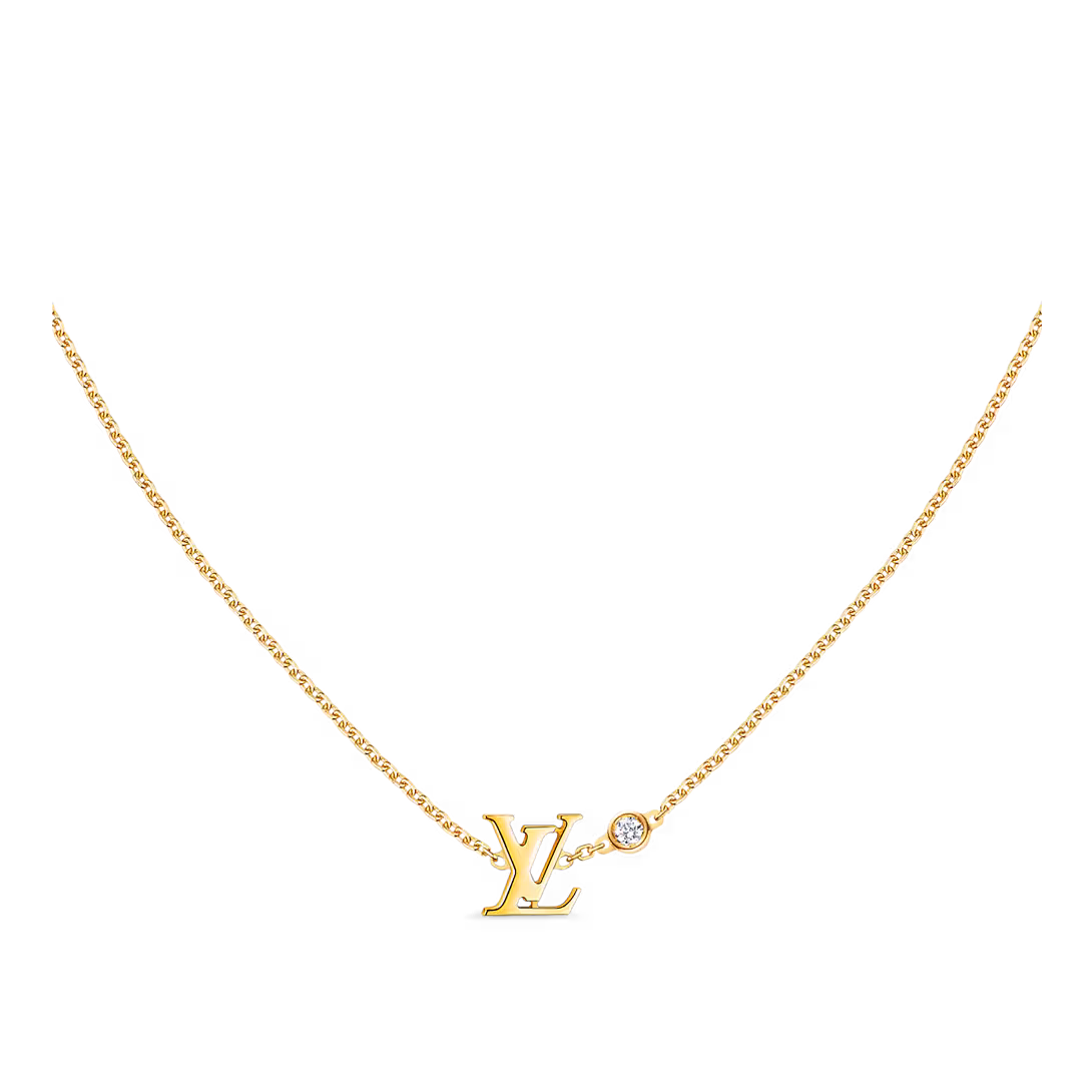 Louis Vuitton Idylle Blossom LV Pendant, Yellow gold and diamond Q93626