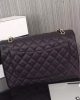 Chanel Classic Maxi Handbag Grained Calfskin & Gold Metal A01115