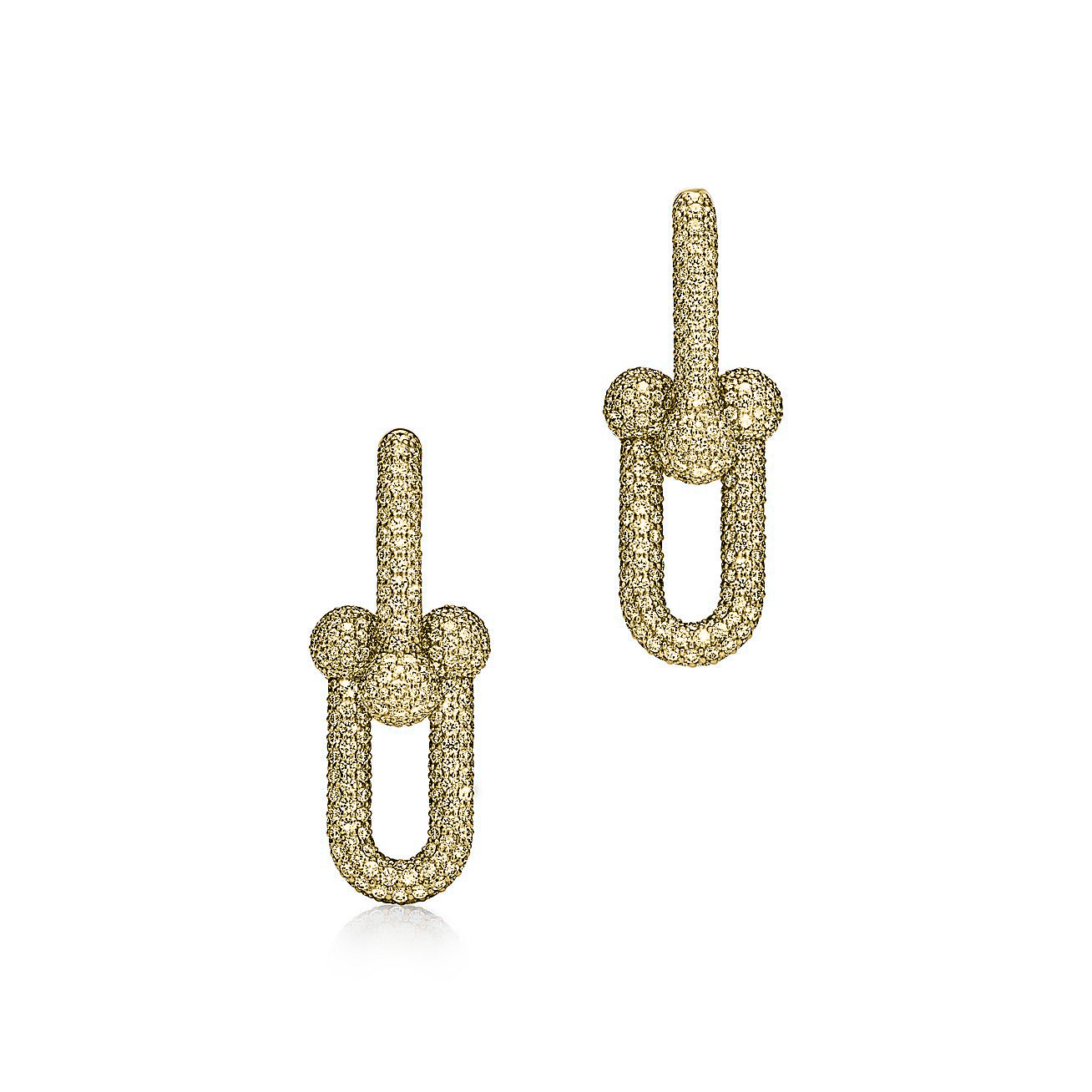 Tiffany & Co. Hardwear gold diamond chain earrings