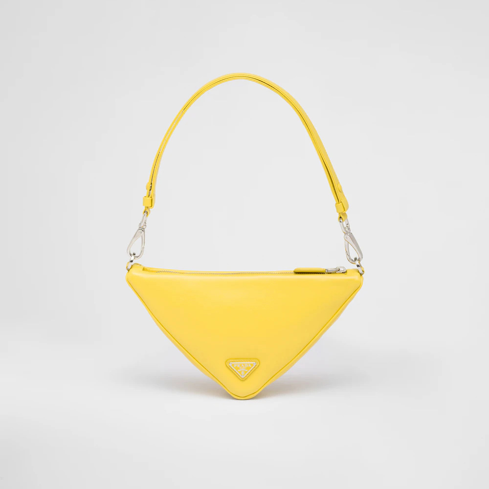 Triangle leather mini-bag