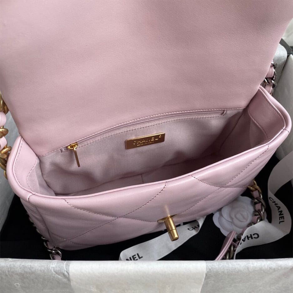 Chanel 19 Handbag AS1160 Pink