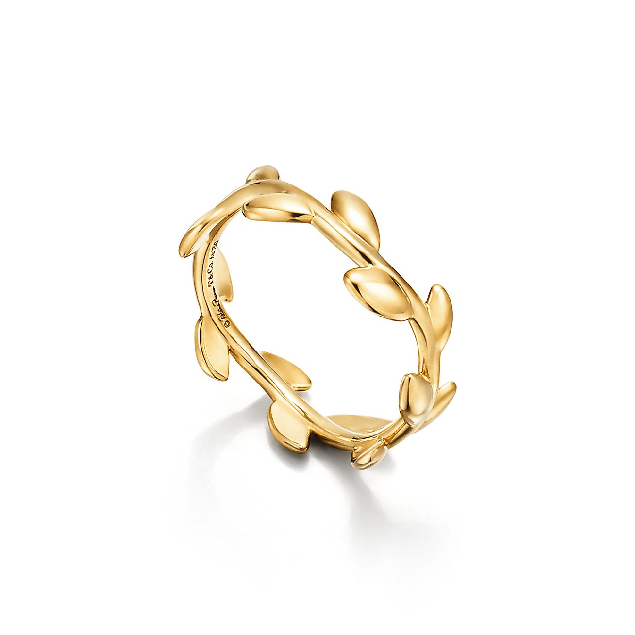 Tiffany & Co. Paloma Picasso Olive Leaf Band Ring in Yellow Gold, Narrow