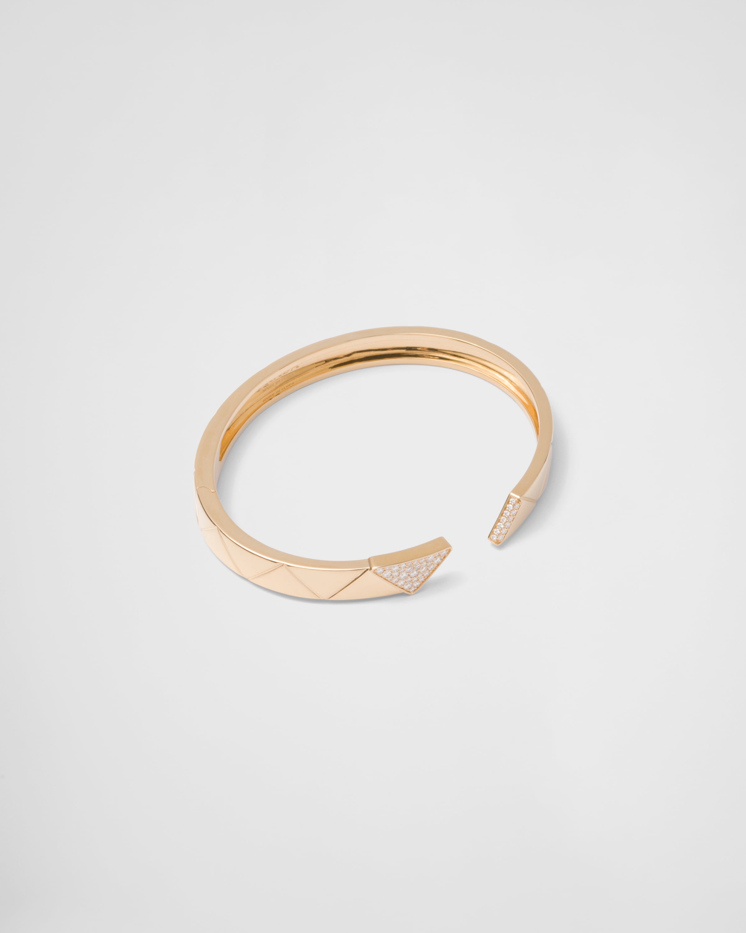 Prada Eternal Gold bangle bracelet in yellow gold with diamonds