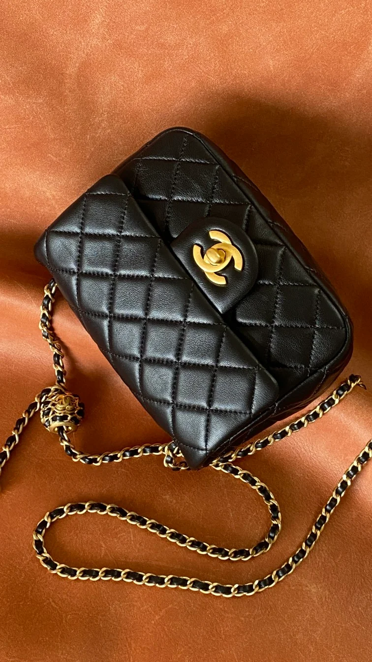 Chanel Classic Bag Black For Women, Women’s Bags 7.1in/18cm