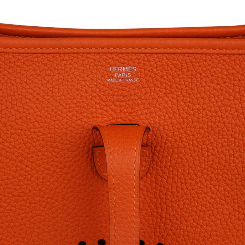 Evelyne PM Bag Feu Orange Palladium Hardware Clemence Leather