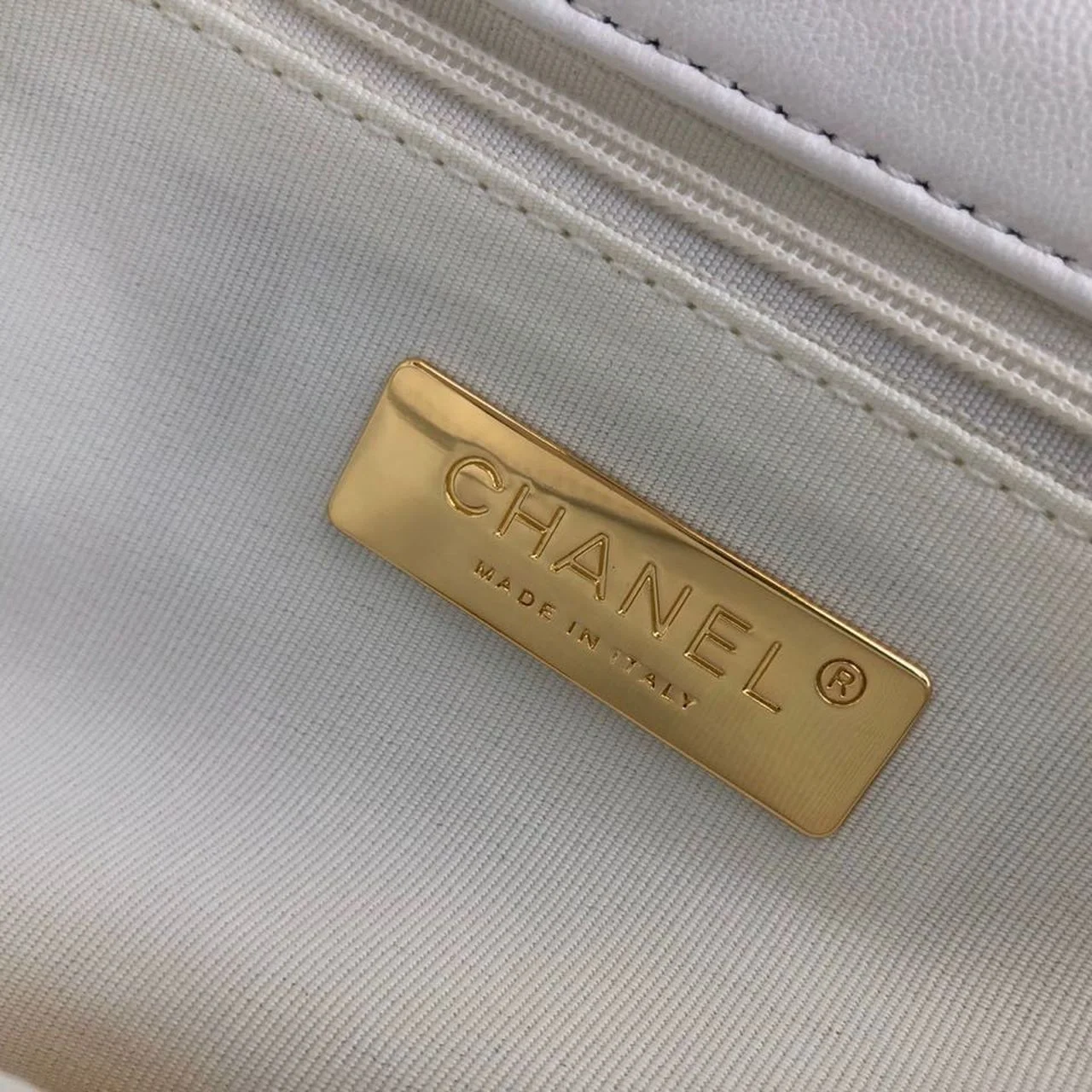 Chanel 19 HandBag White For Women 10.1in/26cm AS1160