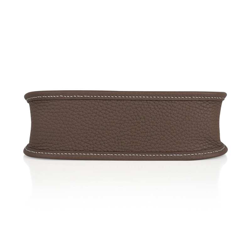 Mini Evelyne TPM Bag Etoupe Clemence Leather with Palladium Hardware