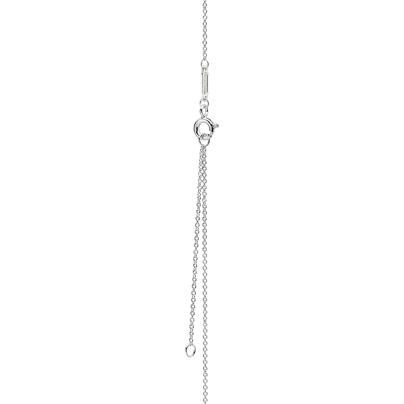 Tiffany & Co. Return to  Heart Tag Pendant in Sterling Silver with a Diamond, Mini