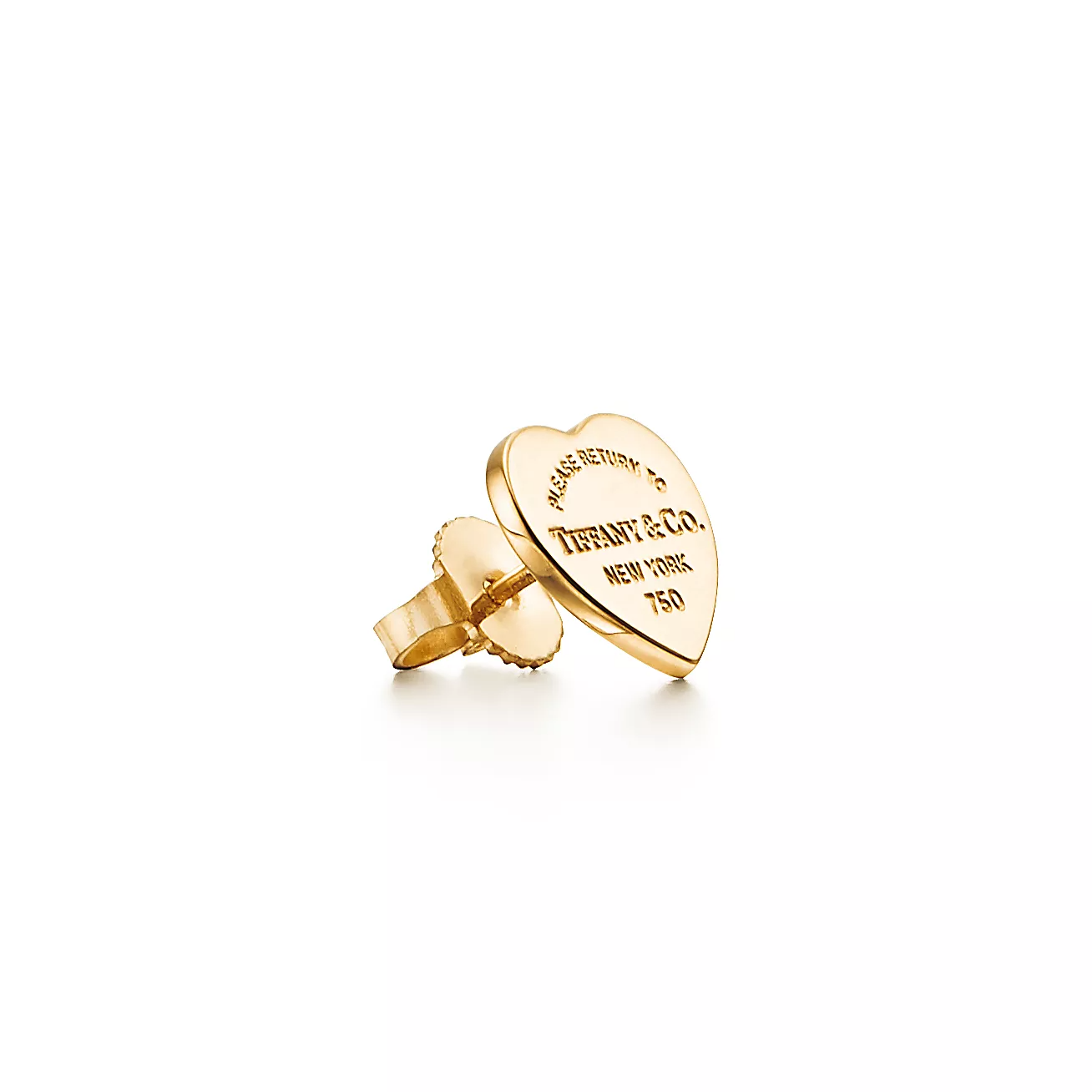 Tiffany & Co. Return to  Heart Tag Stud Earrings in Yellow Gold, Mini