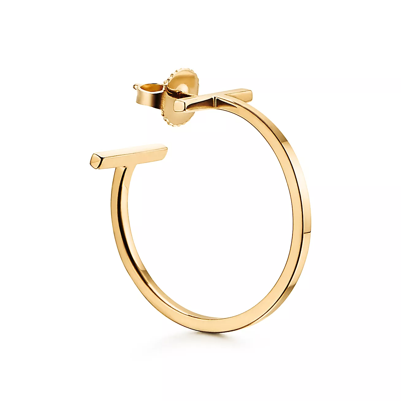 Tiffany & Co. T Hoop Earrings in Stainless steel and gold plating Gold