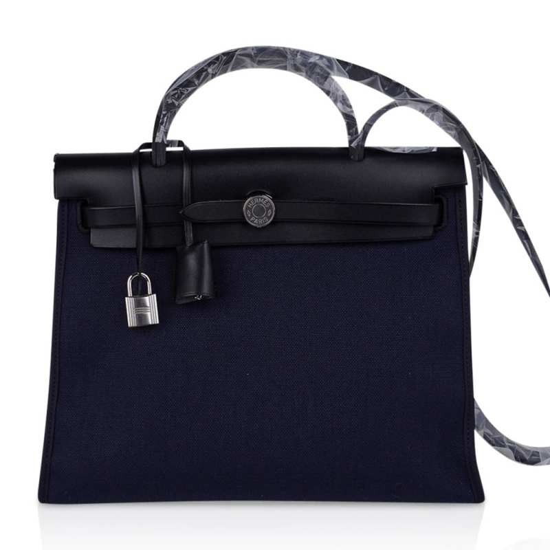 Herbag Zip Navy on Black 31 Militaire Canvas / Vache Hunter Leather