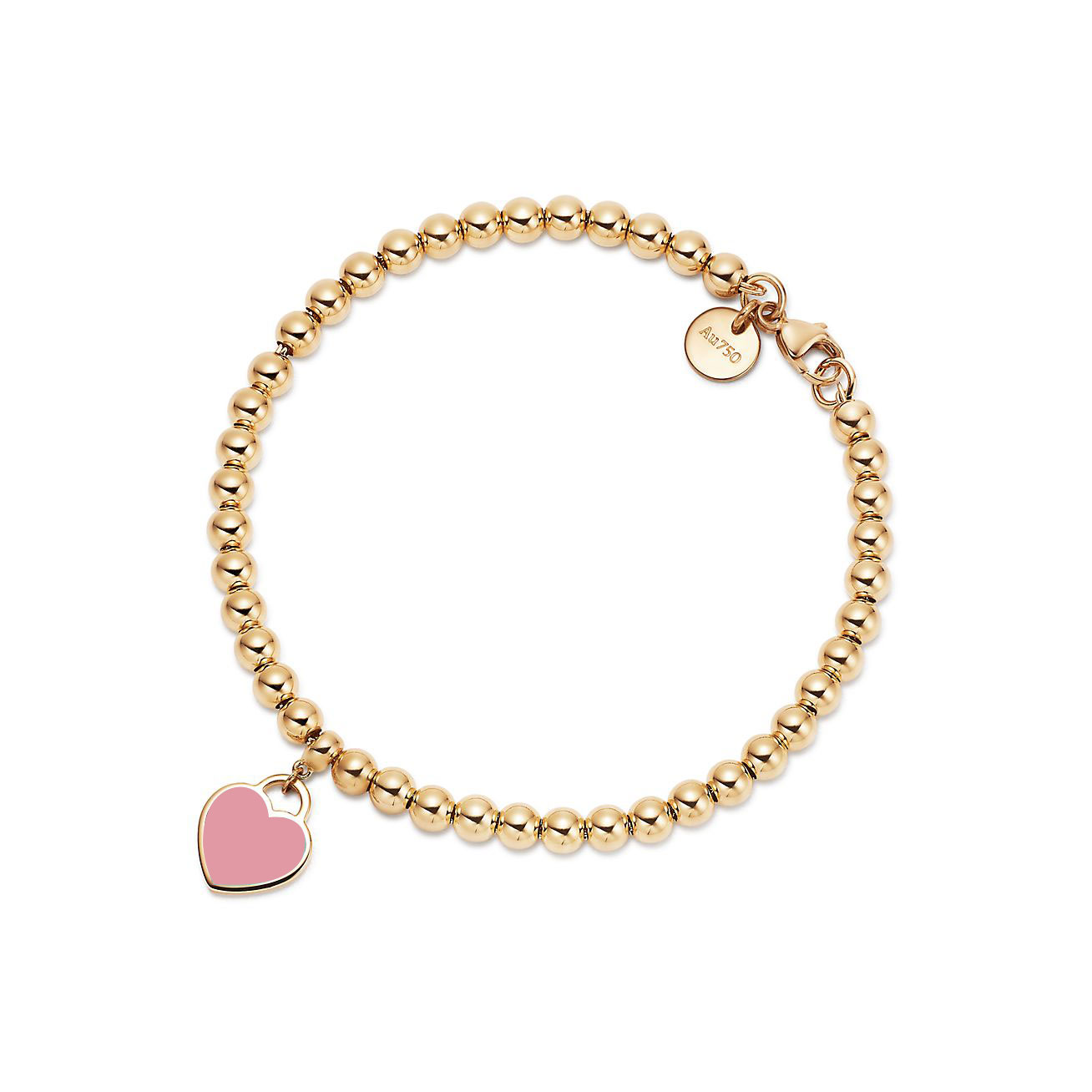 Tiffany & Co. Return to  Mini Heart Tag Bead Bracelet