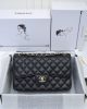 Chanel Large Classic Handbag Grained Calfskin & Gold-Tone Metal A58600