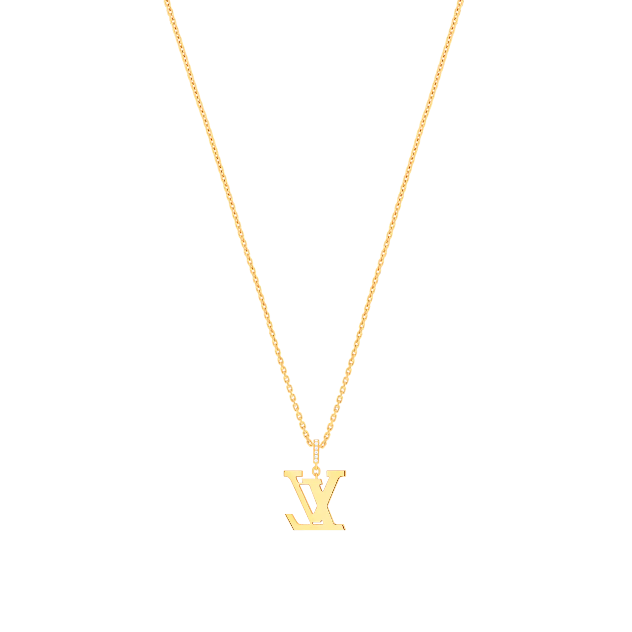 Louis Vuitton Medium Pendant, Yellow Gold And Diamonds