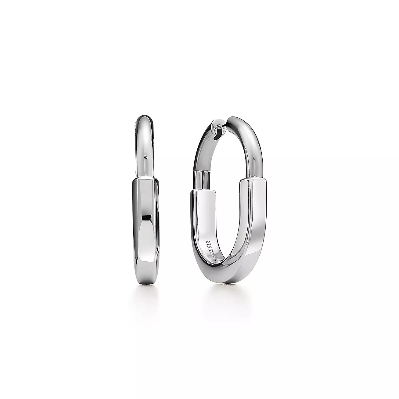 Tiffany & Co. Lock Earrings in White Gold, Medium