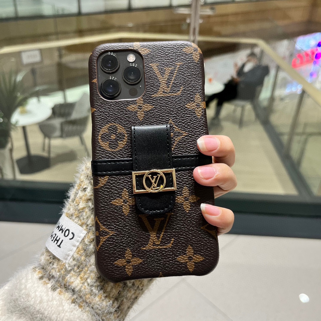 Louis Vuitton | Flower Patterns Star Leather iPhone Case
