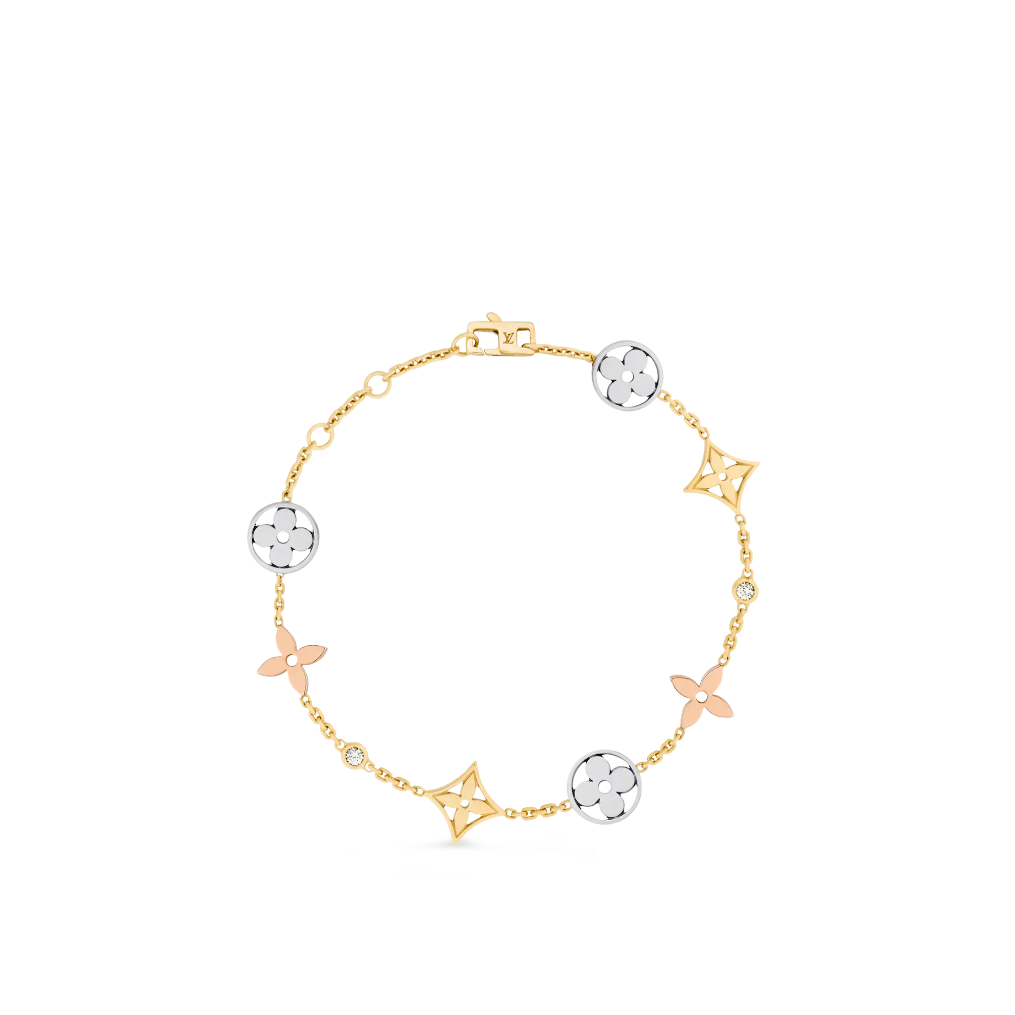 Louis Vuitton Idylle Blossom bracelet, 3 golds and diamonds