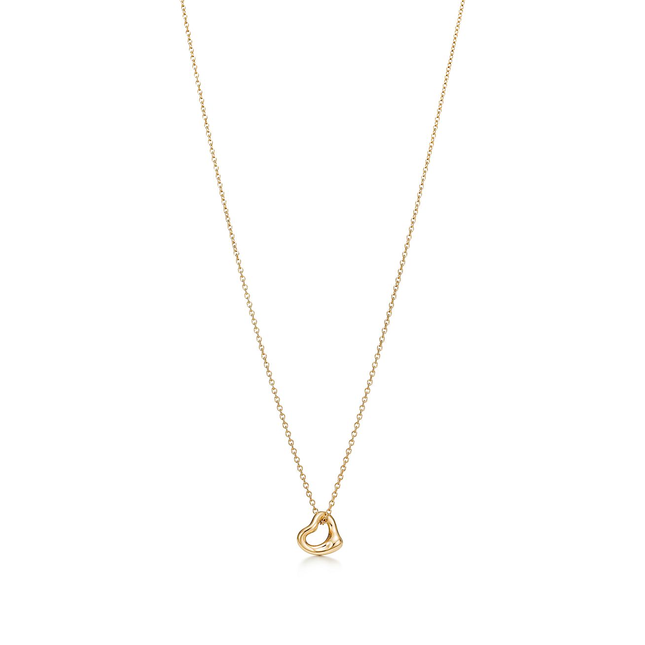 Tiffany & Co. Elsa Peretti Open Heart Pendant in Yellow Gold, 7 mm