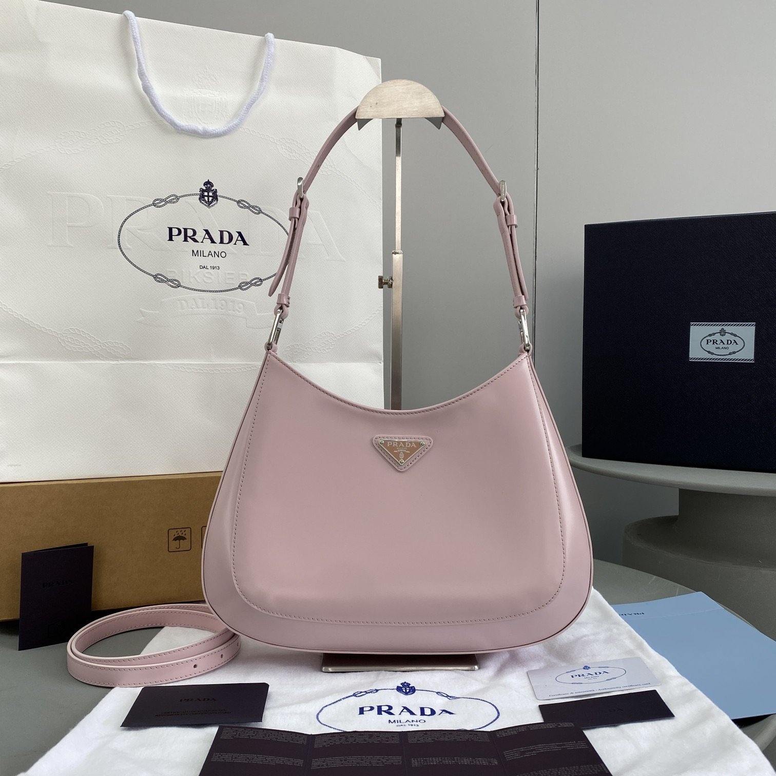 Prada Cleo Brushed Leather  Shoulder Bag