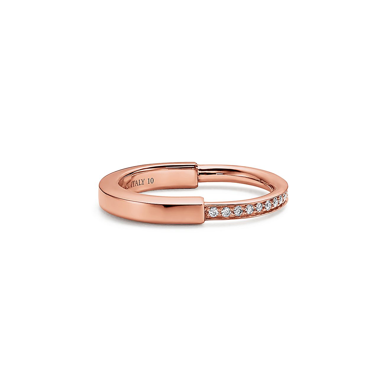 Tiffany & Co. Lock Ring in Rose Gold with Diamonds
