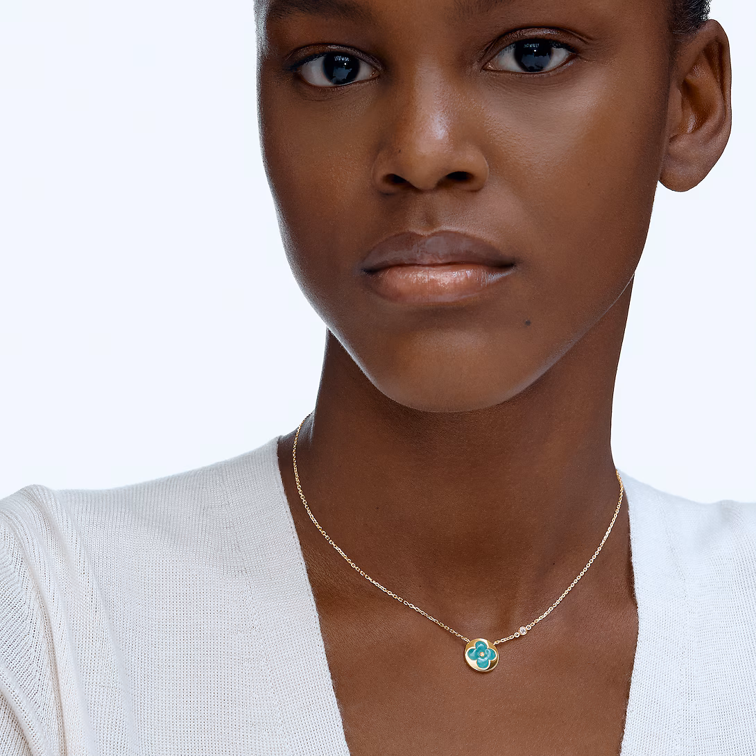 Louis Vuitton Color Blossom BB Sun Pendant, Yellow Gold, Amazonite and Diamond Q03793