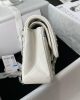 CHANEL SMALL CLASSIC FLAP HANDBAG SILVER METAL