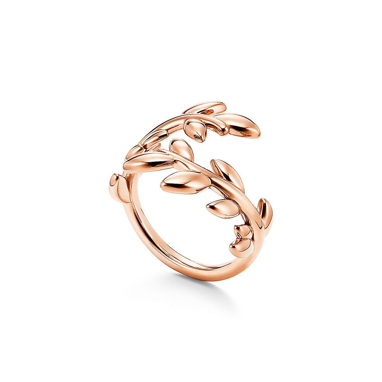 Tiffany & Co. Paloma Picasso Olive Leaf Bypass Ring in Rose Gold