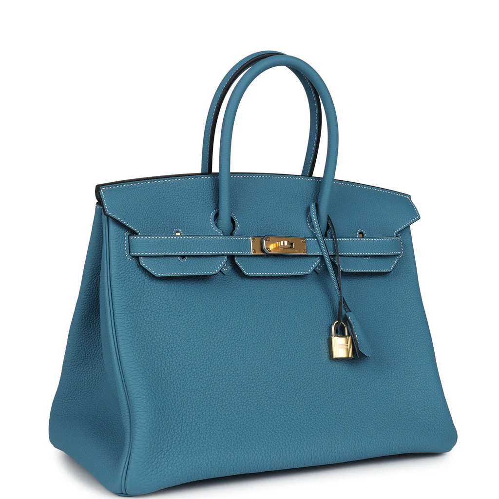 Birkin 25 Blue Jean Togo Gold Hardware
