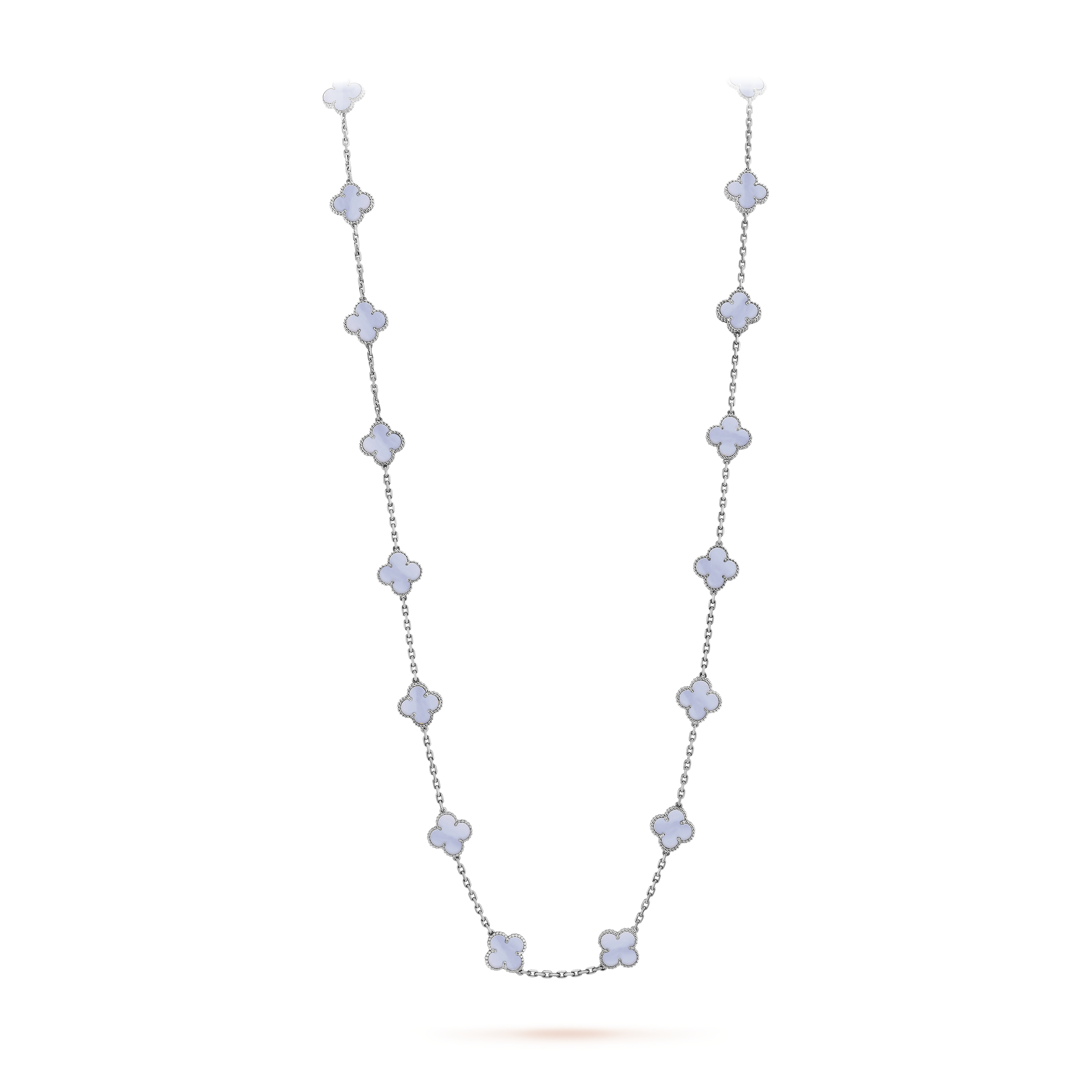 Vintage Alhambra Long Necklace, 20 Charms