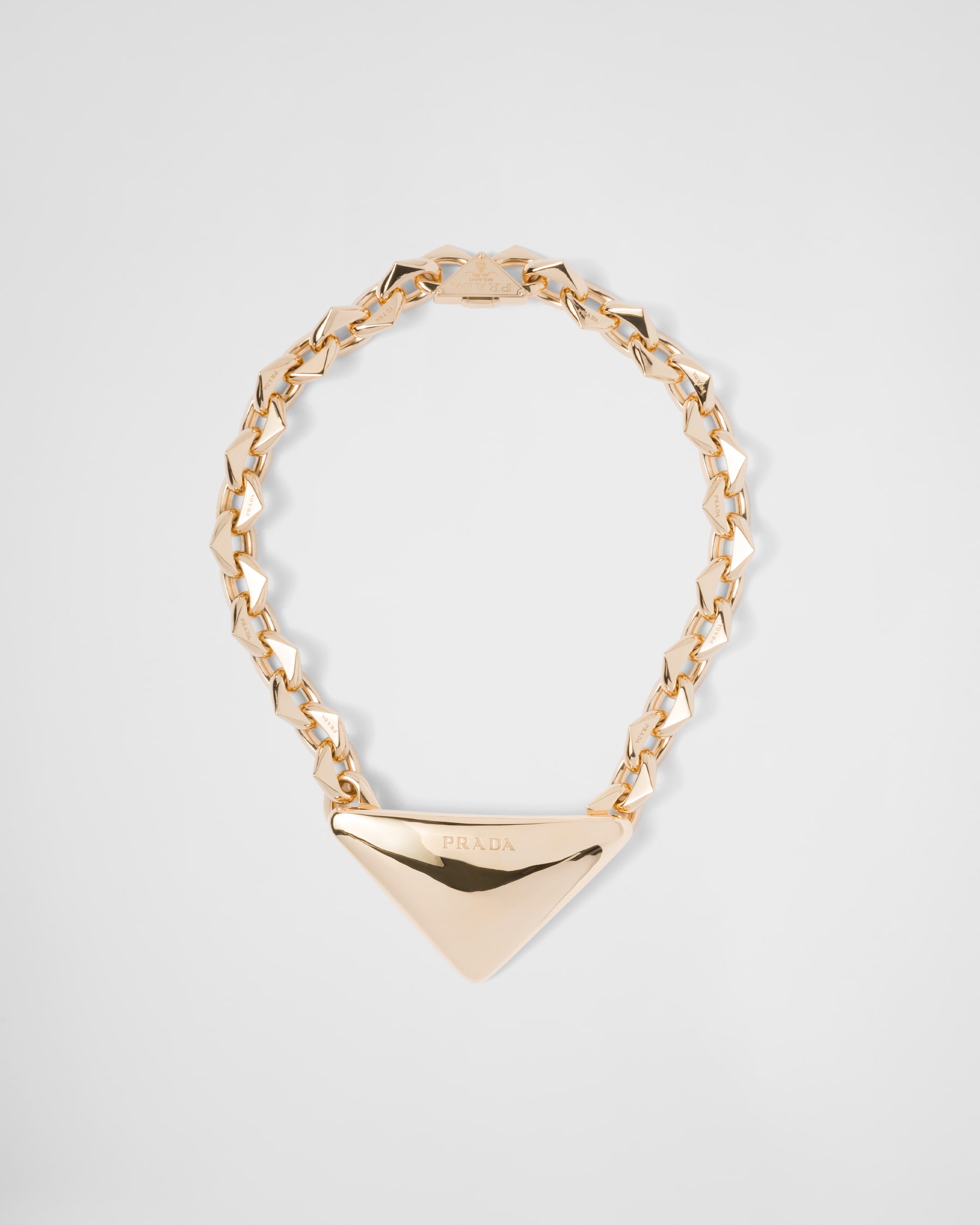Prada Eternal Gold large pendant necklace in yellow gold