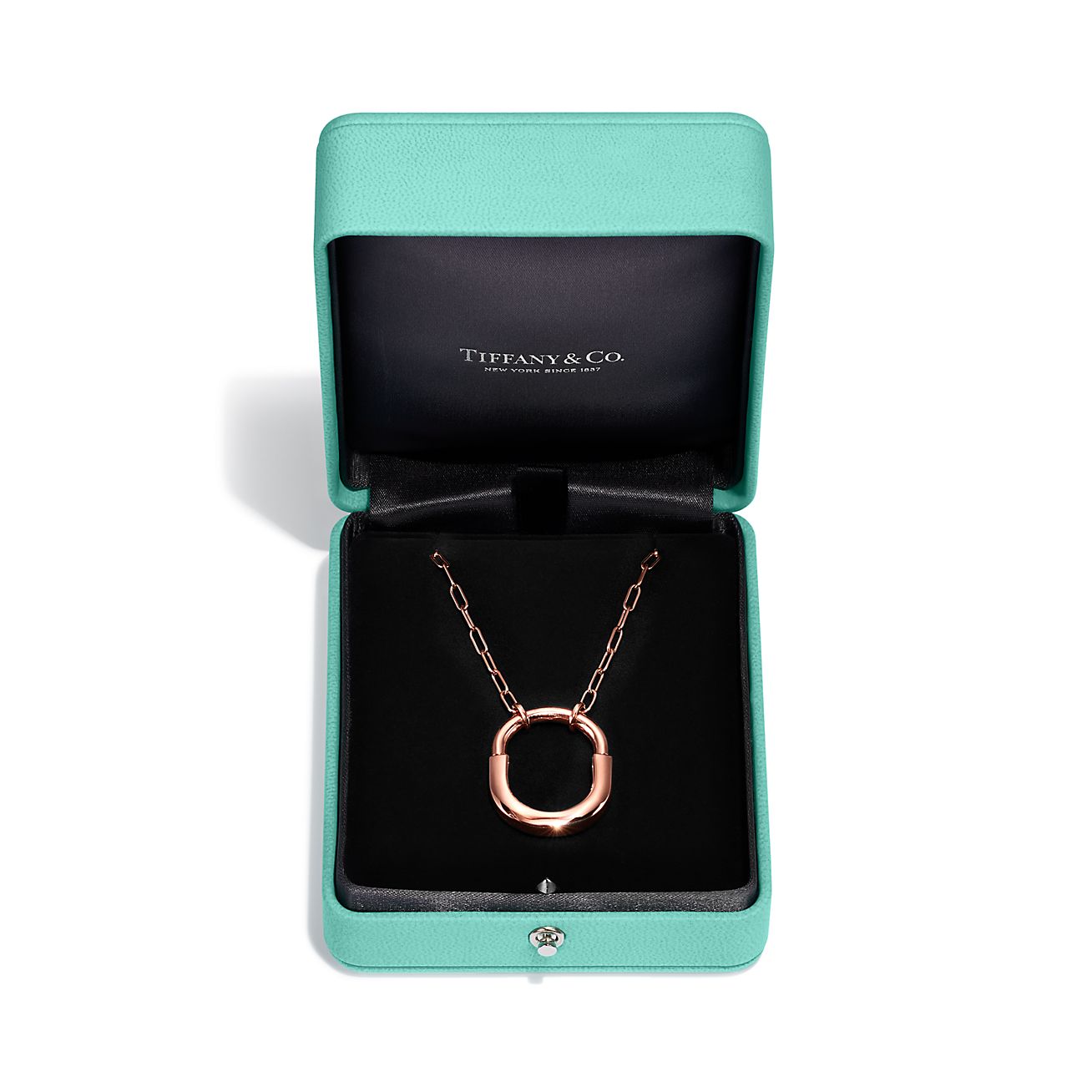 Tiffany & Co. Lock Pendant in Rose Gold, Medium