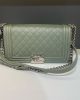 CHANEL MEDIUM BOY BAG CAVIAR LIGHT GREEN