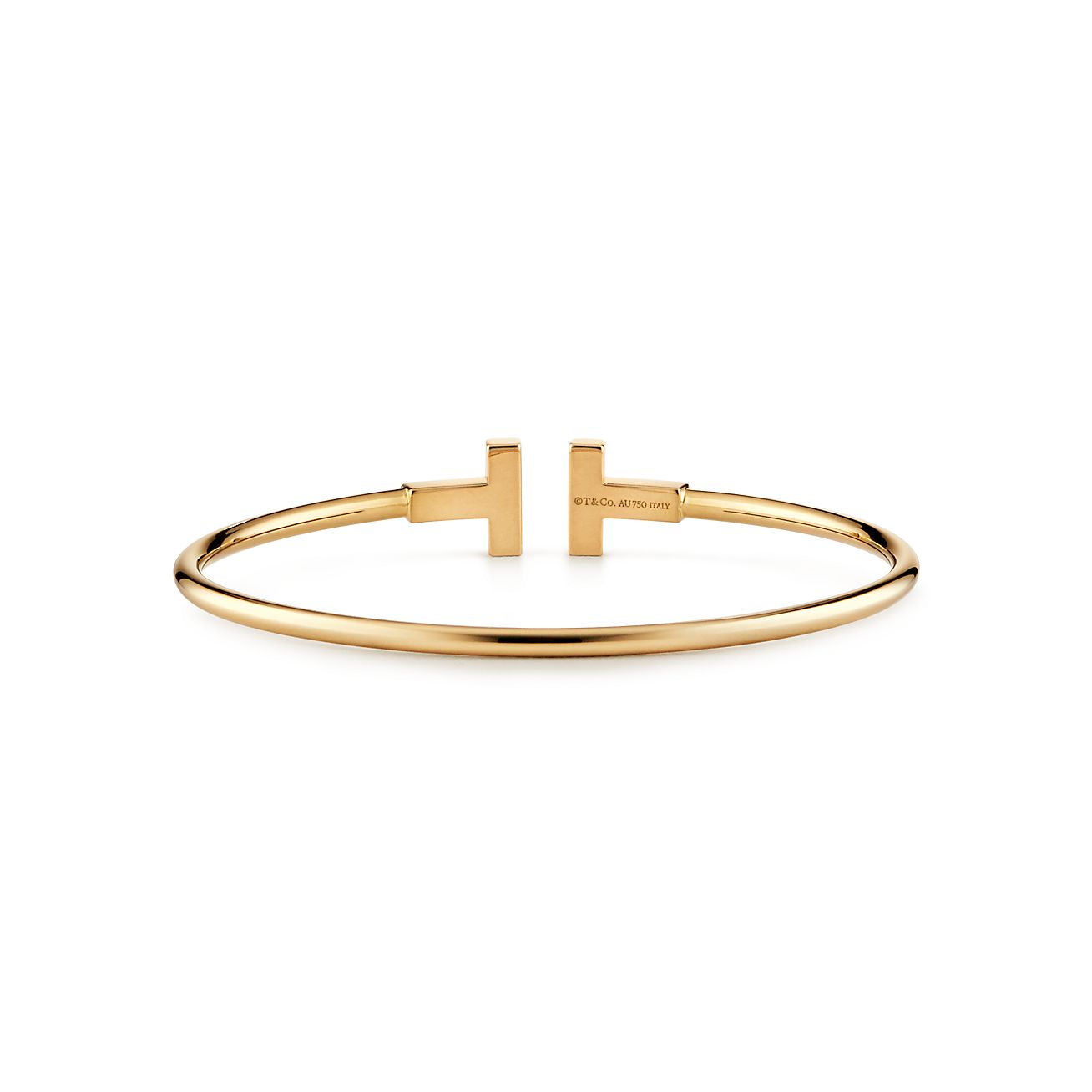 Tiffany & Co. T Wire Bracelet in Stainless steel and gold plating Gold