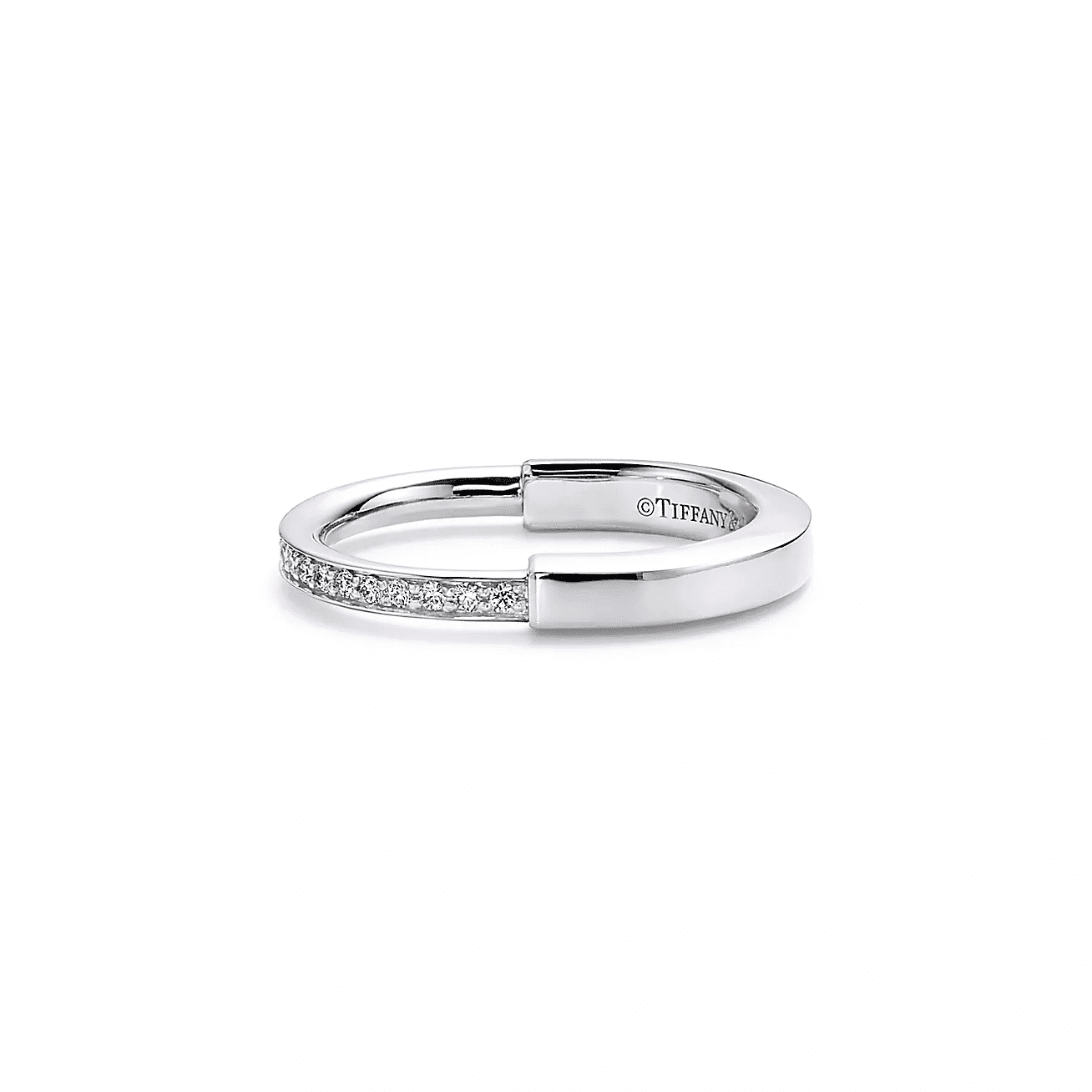 Tiffany & Co. Lock Ring in White Gold with Diamonds