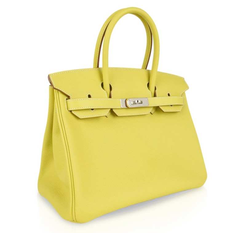 Birkin 30 Bag Rare Lime Candy Limited Edition Gris Perle Interior Palladium