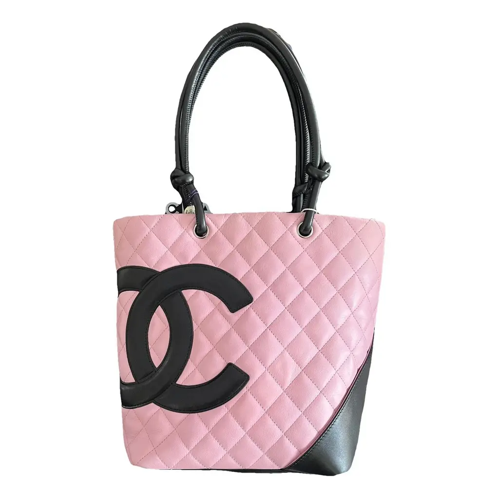Chanel Pink Quilted Lambskin Leather Medium Cambon Tote